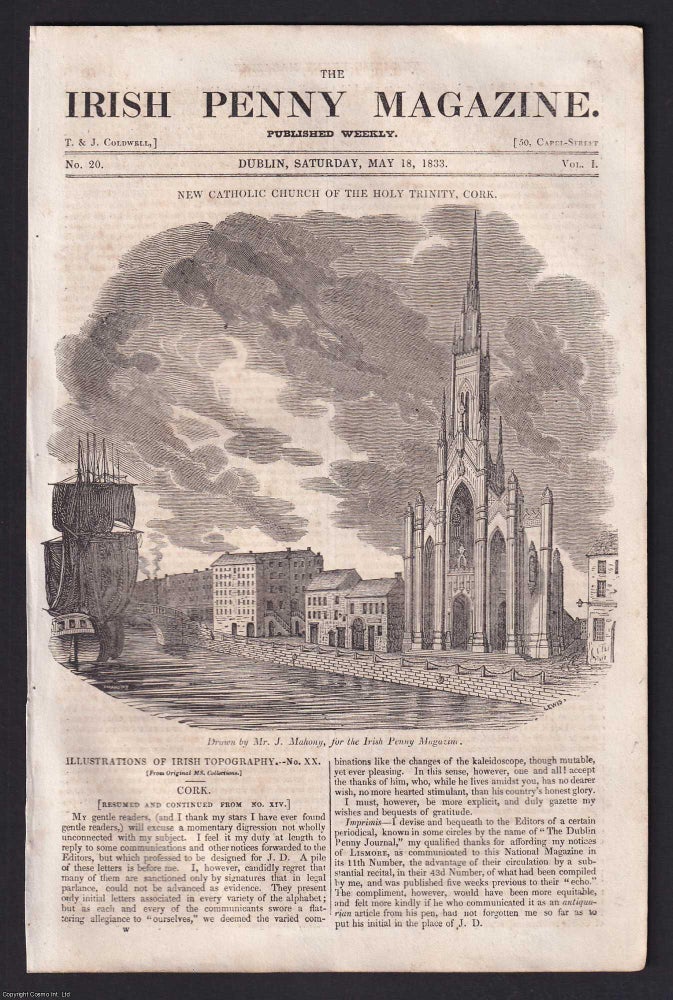 Item #372965 New Catholic Church of the Holy Trinity, Cork, Ireland. Drawn by J. Mahony. An...