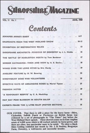 The Battle of Dudlestron Heath. The Shropshire Magazine, June 1960.