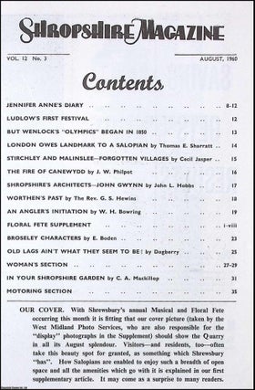 Wenlock's Olypics began in 1850. The Shropshire Magazine, August 1960.