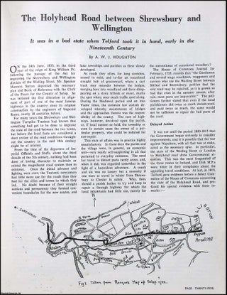 The Holyhead Road. The Shropshire Magazine, April 1957.