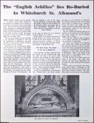 The English Achilles buried in Whitchurch. The Shropshire Magazine, February 1961.