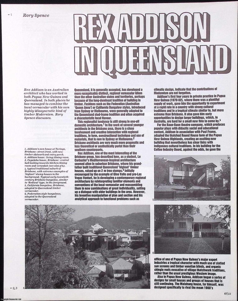 Item #373095 Red Addison, Australian Architect, in Queensland; Timber Modernism. This is an...