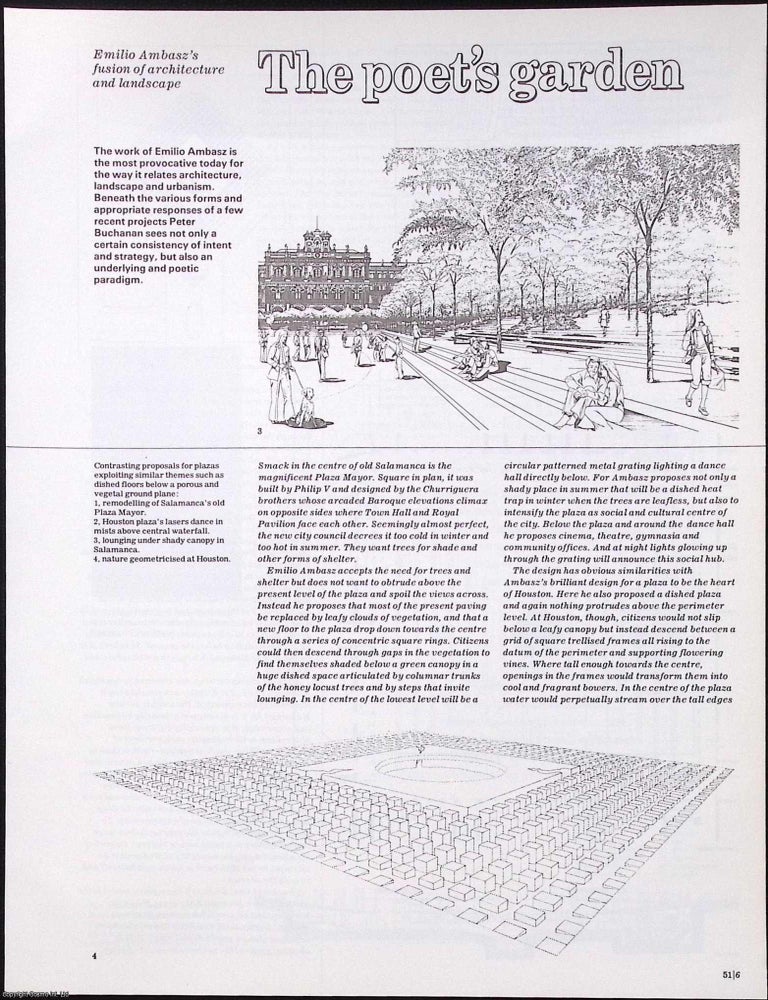 Item #373121 Emilio Ambasz's fusion of Architecture and Landscape. This is an original...