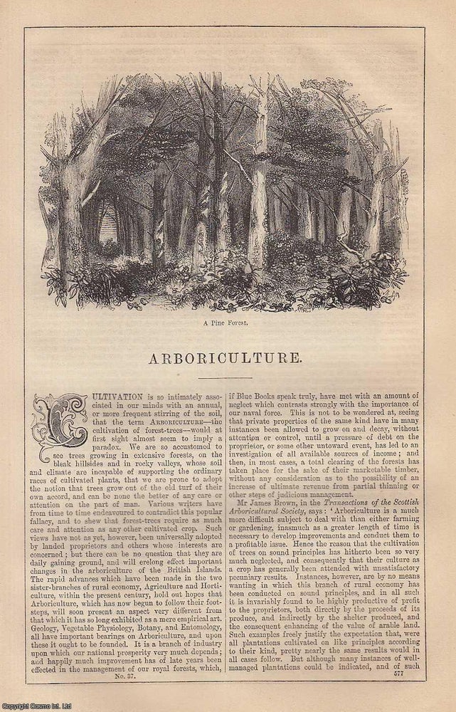 Item #373170 Arboriculture. An article from Chambers's Information for the People, 1848....