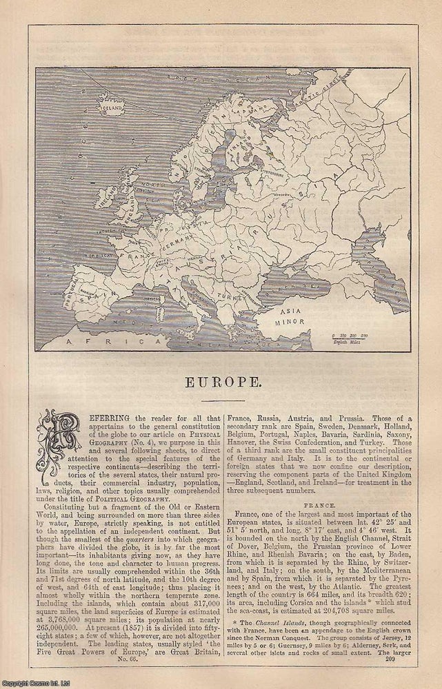 Item #373193 Europe. An article from Chambers's Information for the People, 1849. William,...