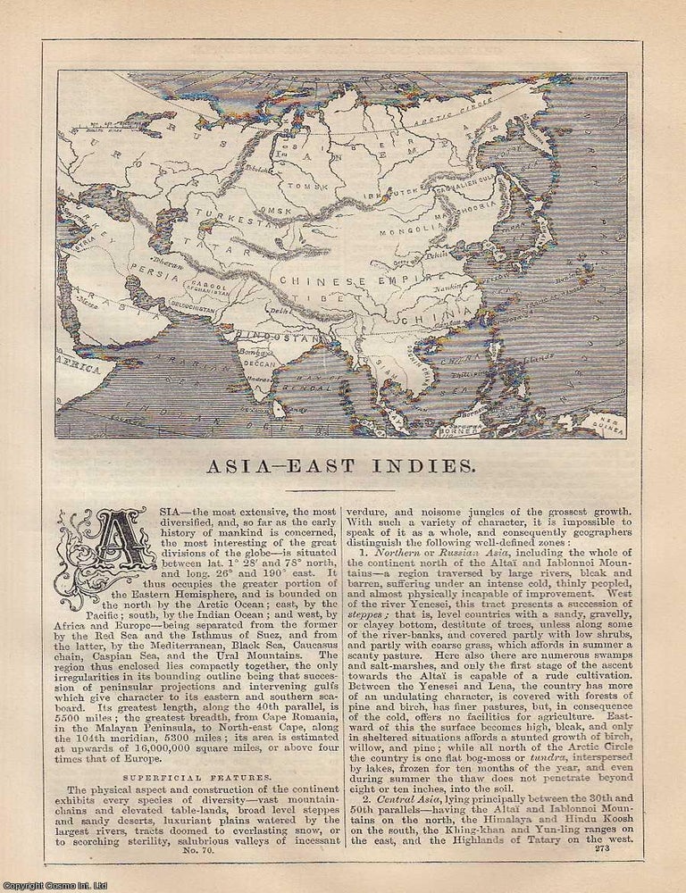 Item #373197 Asia, East Indies. An article from Chambers's Information for the People, 1849....