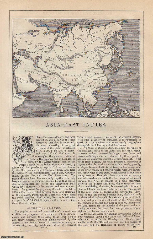 Item #373197 Asia, East Indies. An article from Chambers's Information for the People, 1849....