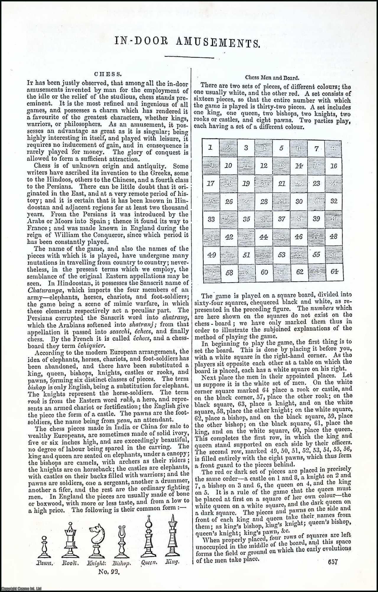 Chambers Information Indoor Amusements. An article from Chambers's Information for the ...