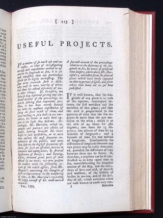 A 1765 account of John Harrison on discovering longitude at sea using artificial timekeepers, from the Annual Register for 1765.