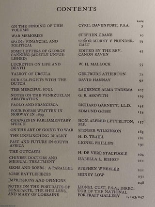 Charles I Style Binding Facsimile : The Anglo-Saxon Review. A Quarterly Miscellany. Volume 3, December 1899. Edited by Lady Randolph SpencerChurchill.