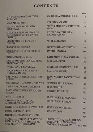 Charles I Style Binding Facsimile : The Anglo-Saxon Review. A Quarterly Miscellany. Volume 3, December 1899. Edited by Lady Randolph SpencerChurchill.