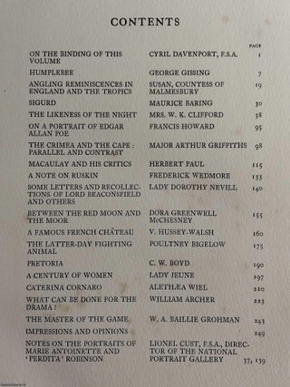 Italian Style Binding Facsimile : The Anglo-Saxon Review. A Quarterly Miscellany. Volume 4, March 1900. Edited by Lady Randolph SpencerChurchill.