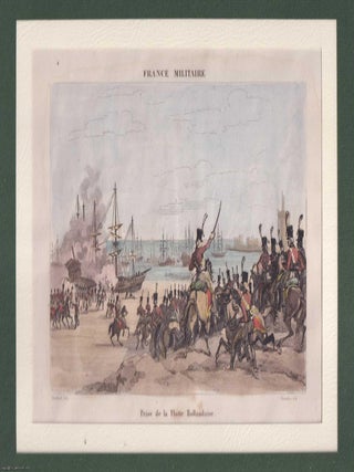 French Revolution : Capture of the Dutch Fleet at Helder, by the French Hussars, January 21, 1795. Prise de la Flotte Hollandaise. Drawn by Pierre Martinet. Engraved by Branche. An Original Steel Engraving, published in 1835.