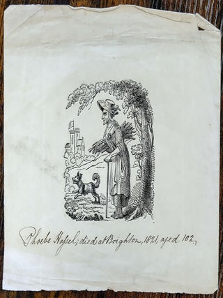 Phoebe Hessel : Early 19th Century Woodcut, Brighton Female Soldier, died 1821, aged 108.
