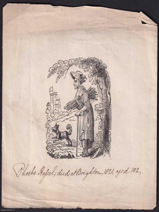 Phoebe Hessel : Early 19th Century Woodcut, Brighton Female Soldier, died 1821, aged 108.