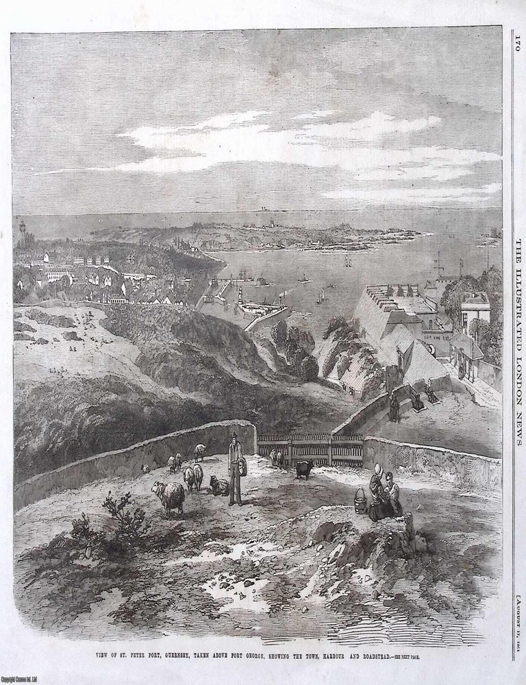 Item #373377 Guernsey : View of St. Peter Port, taken above Fort George, showing the Town,...