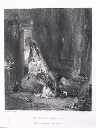 The Peep o'Day Boy's Cabin. From the Picture in the Vernon Gallery. Painted by Sir D. ANTIQUE ENGRAVING.