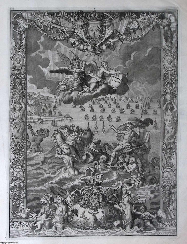 Item #373381 The elaborately engraved frontispiece to Le Neptune Francois, engraved by Jan van Vianen under the direction of royal cartographer Hubert Jaillot; an engraved original print (frontis only), Paris, 1693. 1693 FRONTISPIECE TO LE NEPTUNE FRANCOIS.