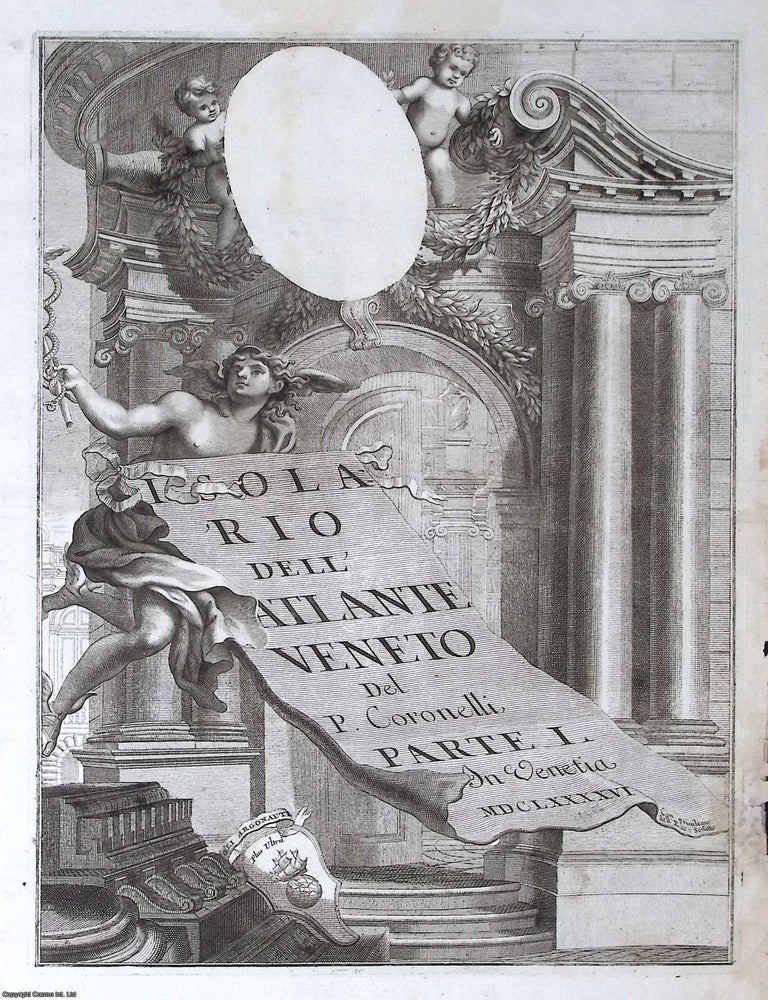 Item #373386 Engraved title page to the Isolario dell'Atlante Veneto, created for Vincenzo...