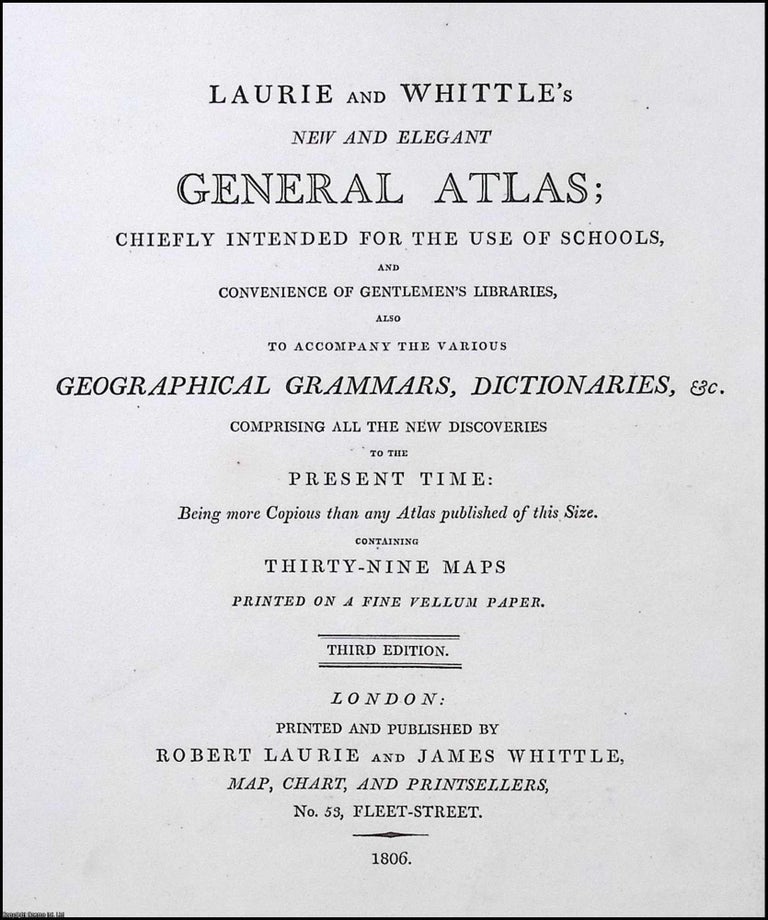 Item #373392 The letterpress title page of Laurie and Whittle's New and Elegant General...