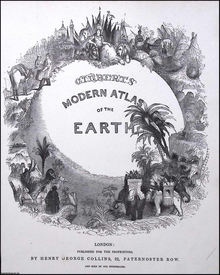 Item #373393 Gibbert's Modern Atlas of the Earth, c.1840. ENGRAVED TITLE PAGE ONLY. 1840...