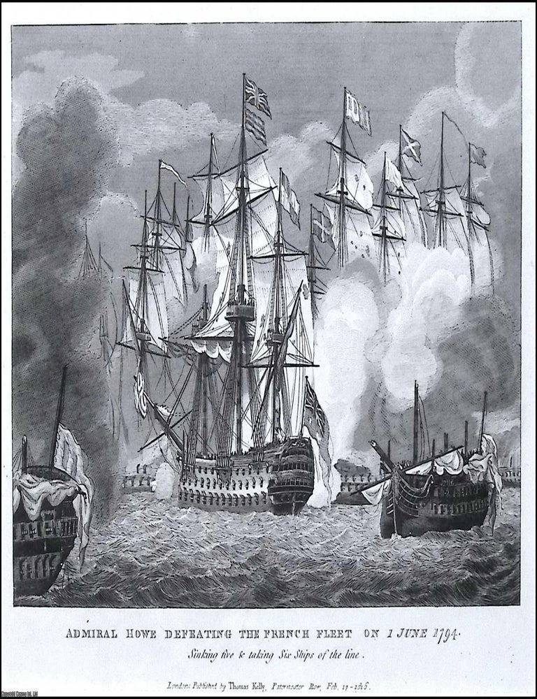 Item #373411 Admiral Howe Departing The French Fleet on 1 June 1794. Sinking five & taking...