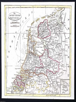 The Republic of the Seven United Netherlands : The Seven United Provinces. HAND COLOURED OUTLINE MAP.