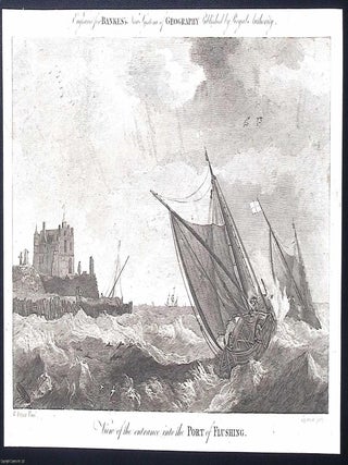 View of the entrance into the port of Flushing (Vlissingen), Netherlands, engraved for Bankes&rsquo;s. VIEW OF THE PORT OF.