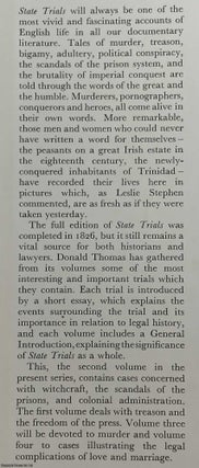 State Trials : Treason and Libel & The Public Conscience. 2 Volume set. Edited by Donald Thomas.