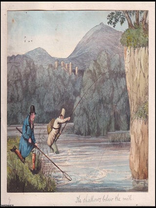 The Shallows Below the Mill, c. 1835. EARLY 19TH CENTURY COPPERPLATE ENGRAVING.