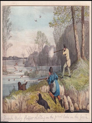 Flapper Shooting at the Northern Lake, c. 1845. EARLY 19TH CENTURY COPPERPLATE ENGRAVING.