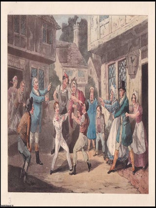 A Village Confrontation, c. 1840. EARLY 19TH CENTURY COPPERPLATE ENGRAVING.