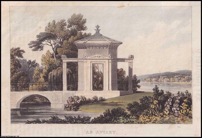 Item #373576 An Aviary in Leafy Enclosure, c. 1815. HAND-COLOURED IN PERIOD STYLE EARLY 19TH...