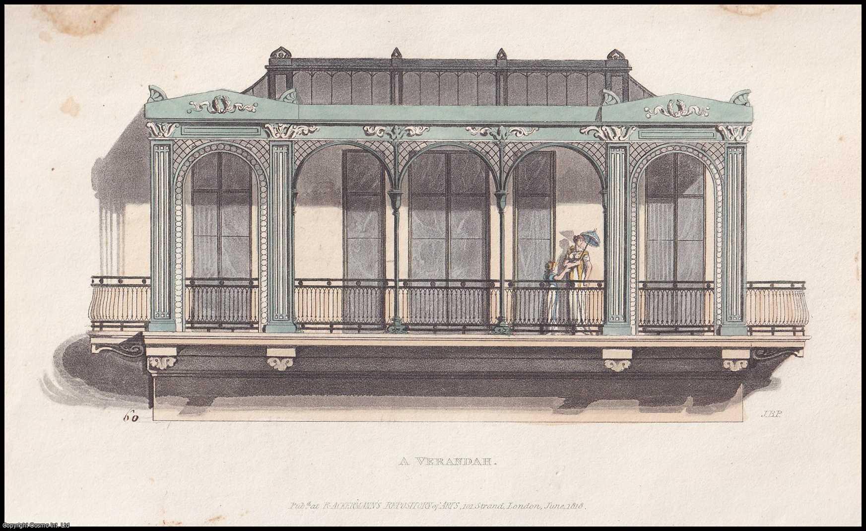 Regency Reflections: Verandah with Gothic Tracery and Umbrella Figures ...