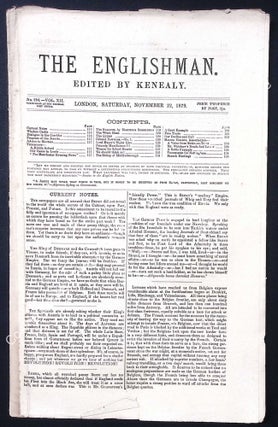 The Tichborne Claimant's Newspaper : The Englishman, Edited by Kenealy. Issues 294-298, November-December 1879. See pictures for details of specific contents.