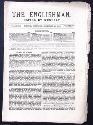 The Tichborne Claimant's Newspaper : The Englishman, Edited by Kenealy. Issues 294-298, November-December 1879. See pictures for details of specific contents.