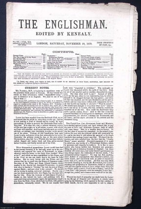 The Tichborne Claimant's Newspaper : The Englishman, Edited by Kenealy. Issues 294-298, November-December 1879. See pictures for details of specific contents.