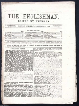 The Tichborne Claimant's Newspaper : The Englishman, Edited by Kenealy. Issues 294-298, November-December 1879. See pictures for details of specific contents.