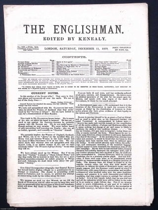 The Tichborne Claimant's Newspaper : The Englishman, Edited by Kenealy. Issues 294-298, November-December 1879. See pictures for details of specific contents.