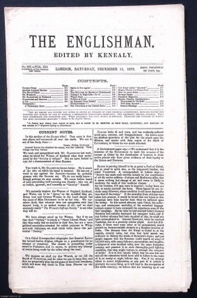 The Tichborne Claimant's Newspaper : The Englishman, Edited by Kenealy. Issues 294-298, November-December 1879. See pictures for details of specific contents.