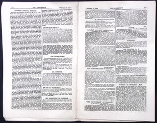 The Tichborne Claimant's Newspaper : The Englishman, Edited by Kenealy. Issues 294-298, November-December 1879. See pictures for details of specific contents.