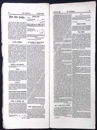 The Tichborne Claimant's Newspaper : The Englishman, Edited by Kenealy. Issues 294-298, November-December 1879. See pictures for details of specific contents.