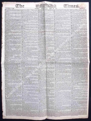 The Times, Wednesday May 23, 1821 : Reform and Recalibration: Britain Reconsiders Power, Policy, and Public Life in 1821. A complete issue of this newspaper.