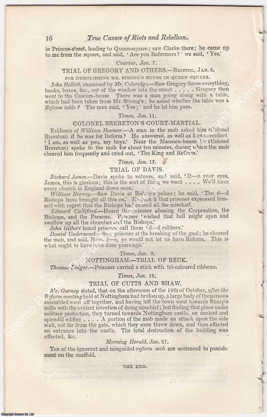 The Queens Square Riots Bristol Queen Square Riots, October 1831. True causes of riot and ...