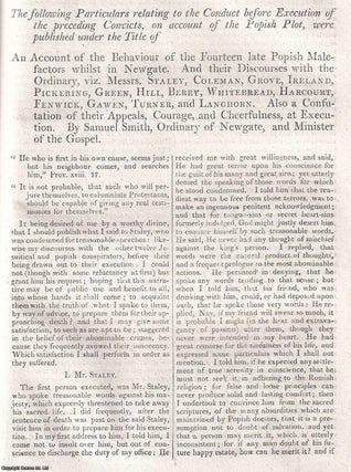 Trials and Polemics of the Popish Plot, 1679 : The Proceedings Against Whitebread, Harcourt, Fenwick, Gavan, Turner, and Langhorn ; Together with the Trials of Wakeman, Corker, Marshal ; and the Conduct, Speeches, and Alleged Conspiracies of the Accused. An Original Trial Report from Cobbett's State Trials, part of the great 19th-century archive of courtroom history.