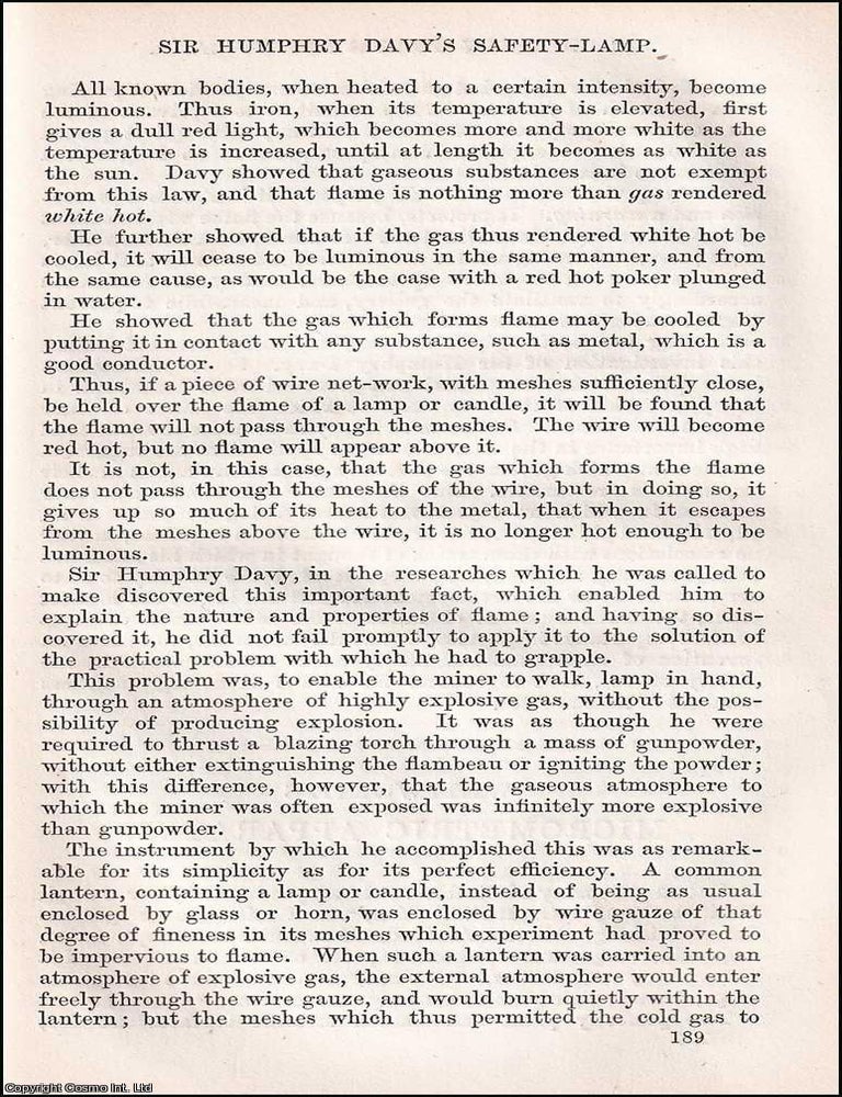 Item #373817 The Barometer, Davy&rsquo;s Safety Lamp, and Whitworth&rsquo;s Micrometric Apparatus; Tools...