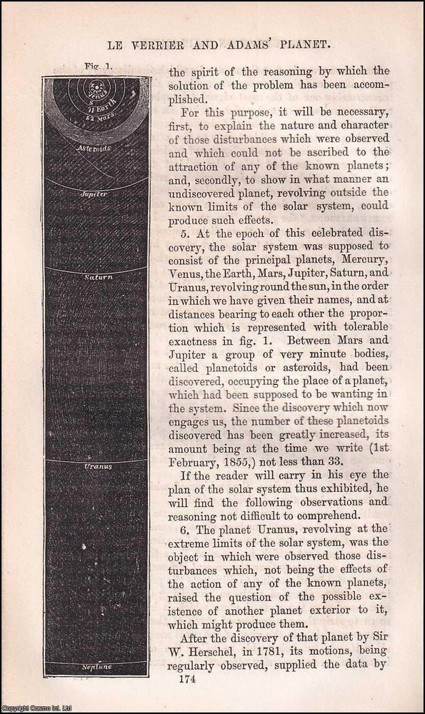 Item #373829 Le Verrier and Adams’ Planet; The Story of a World Discovered by Mathematics . A...