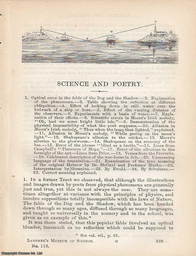 Item #373847 Science and Poetry; Where Reason Meets Imagination . A Victorian meditation on the...