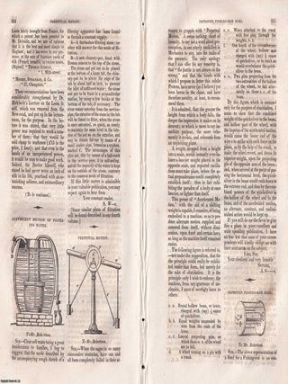 Water Pressure Engine; Difference between Right & Left Eyes; The Power Loom; Perpetual Motion. A complete uncommon weekly issue of the Mechanics' Magazine, 1826.