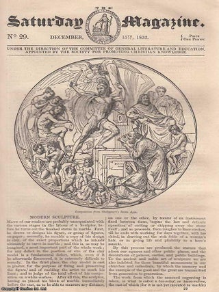 Influence of Christianity on the Female Character : Use of Rushes Modern Sculpture : The Griffon, or Fulvous Vulture : The Cotton-Tree : Reflections on the Study of Nature by Linnaeus : The Sepia, or Cuttle Fish : A complete rare weekly issue of the Saturday Magazine, 1832.